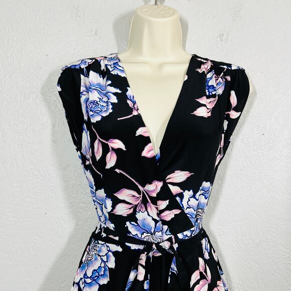 NEW! Yumi Kim Soho Mixer Dress Peony Black Pink A Line Sleeveless - XS - Picture 2 of 6